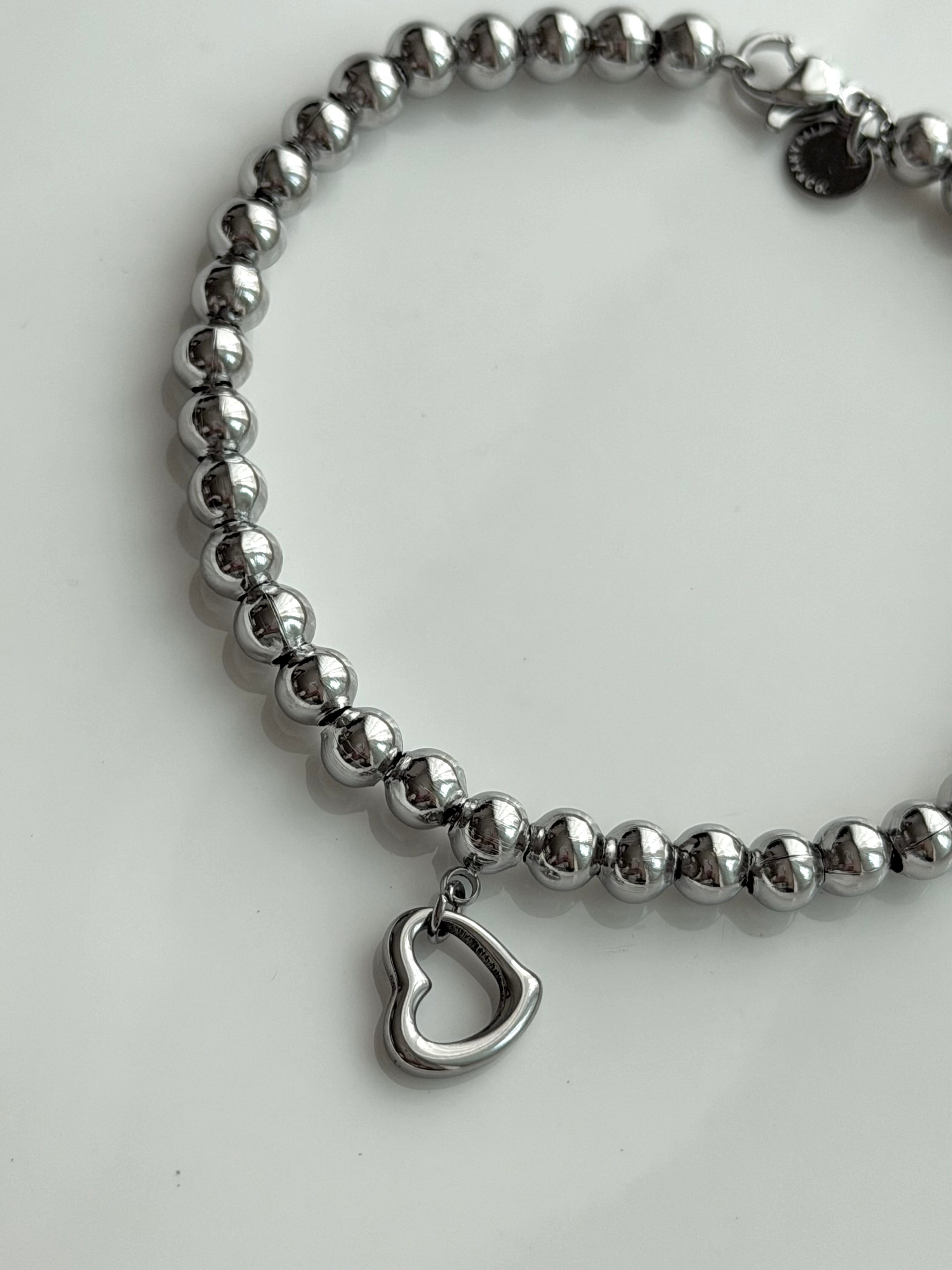 PULSERA BOLITAS CORAZON