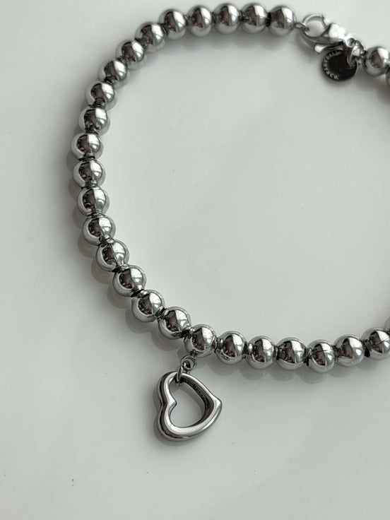 PULSERA BOLITAS CORAZON