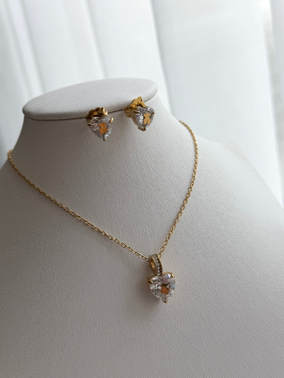 SET CORAZÓN CRISTAL