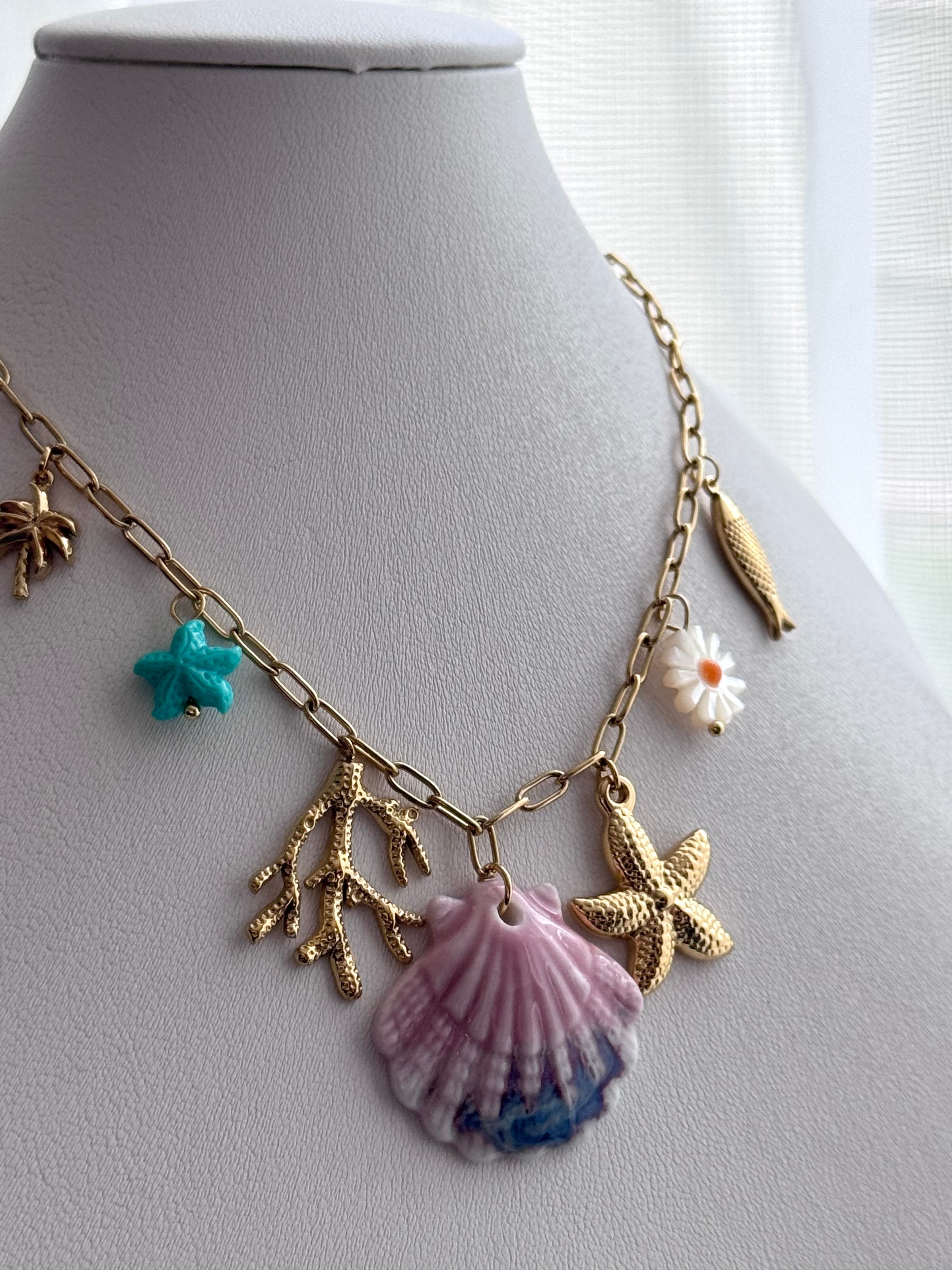 COLLAR CONCHA ROSA