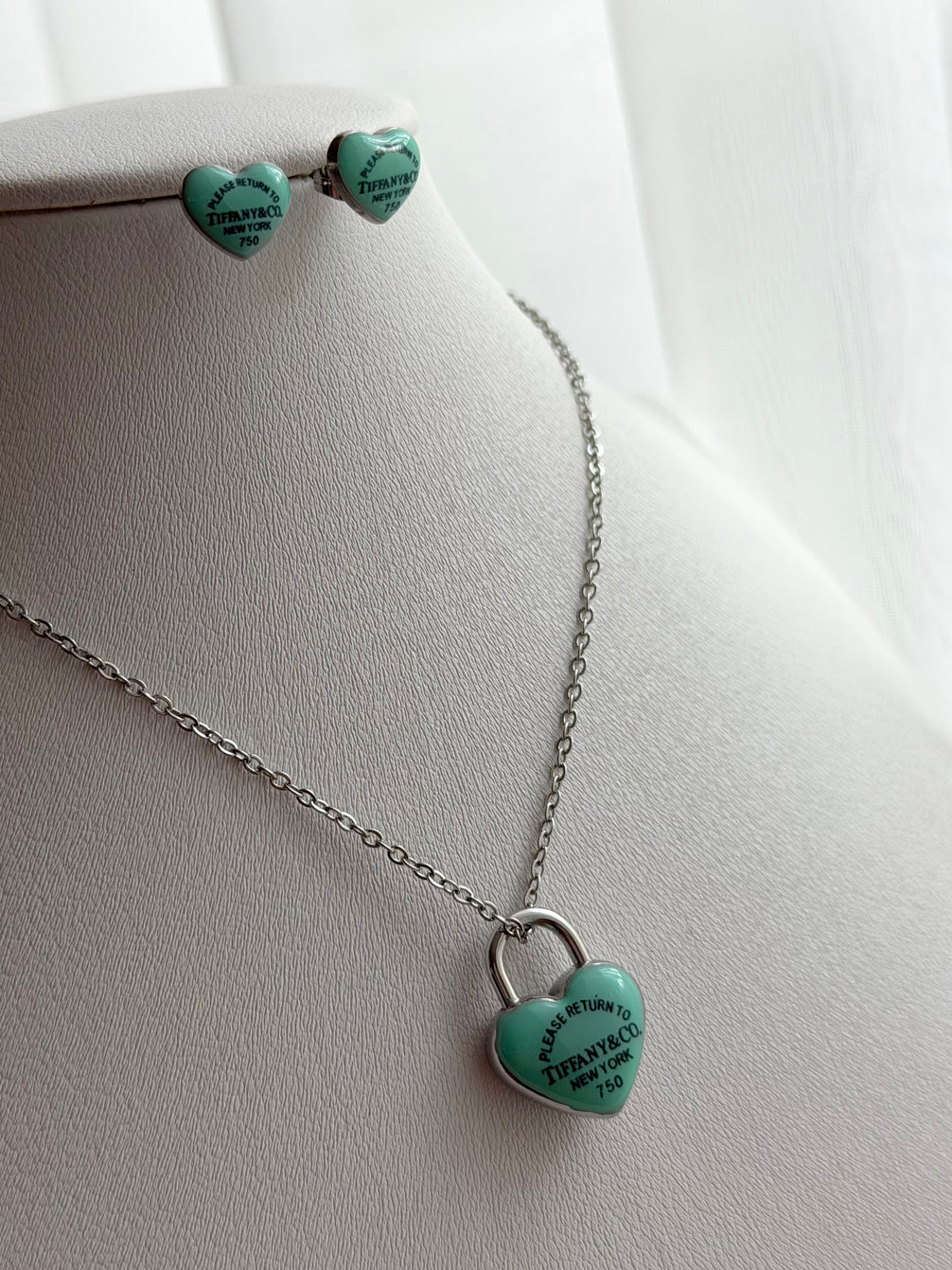 SET CORAZÓN AZUL