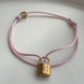 PULSERA HILO CANDADO LV ROSA