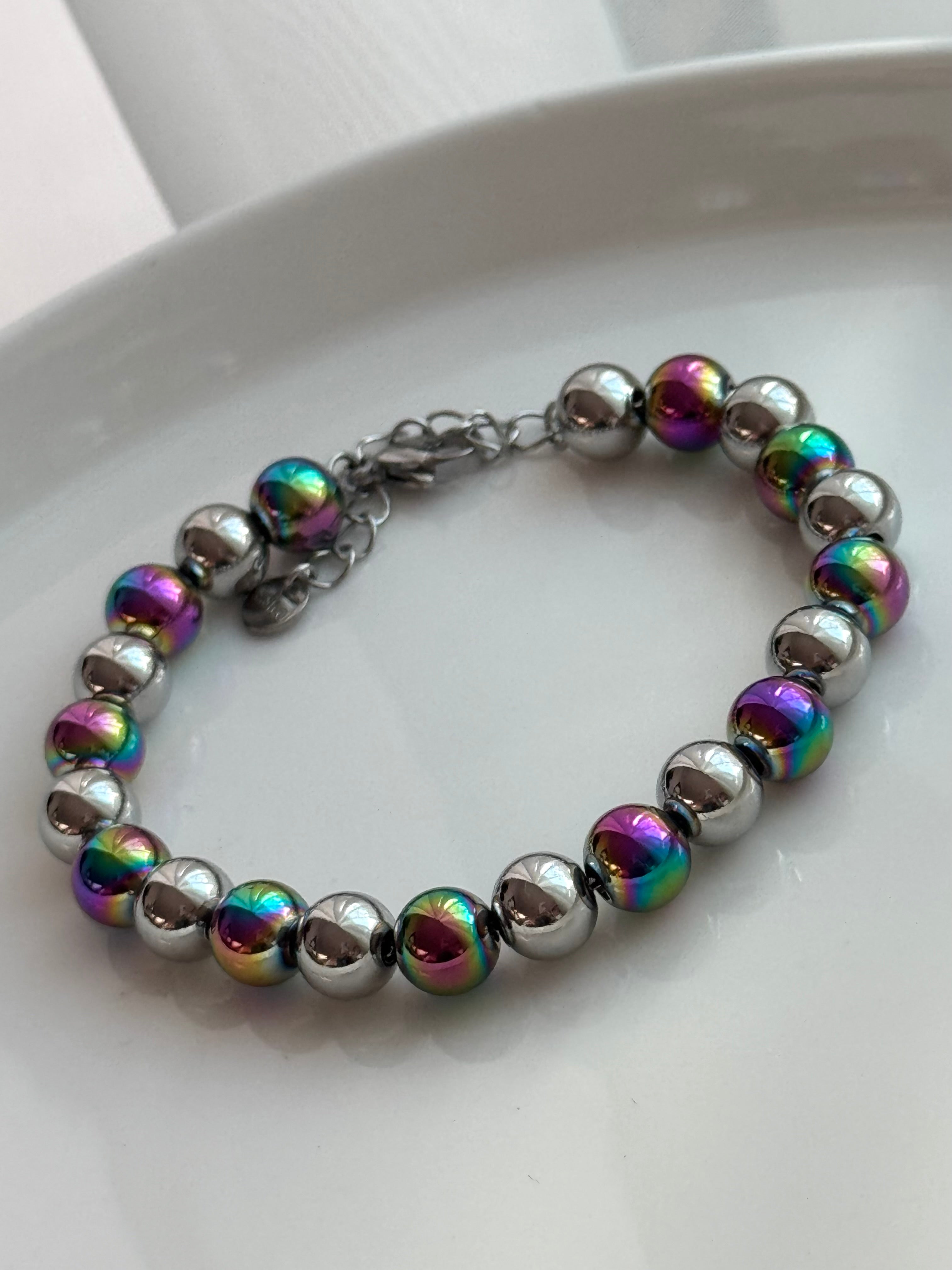 PULSERA BOLITAS TORNASOL 8