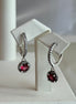 ARETE COLGANTE ROJO
