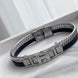 PULSERA PLACA H PLATEADA