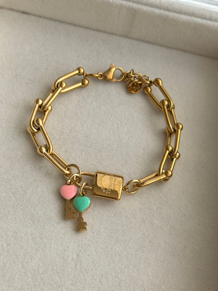 PULSERA ESLABONES CADADO