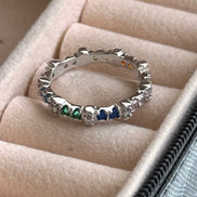 ANILLO ZIRCONIAS COLORES