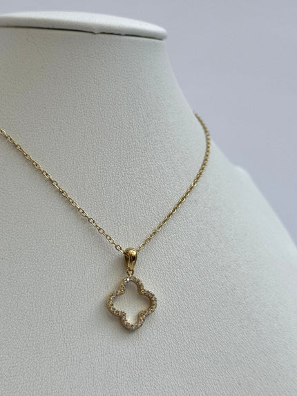 COLLAR TRÉBOL CON ZIRCONIA