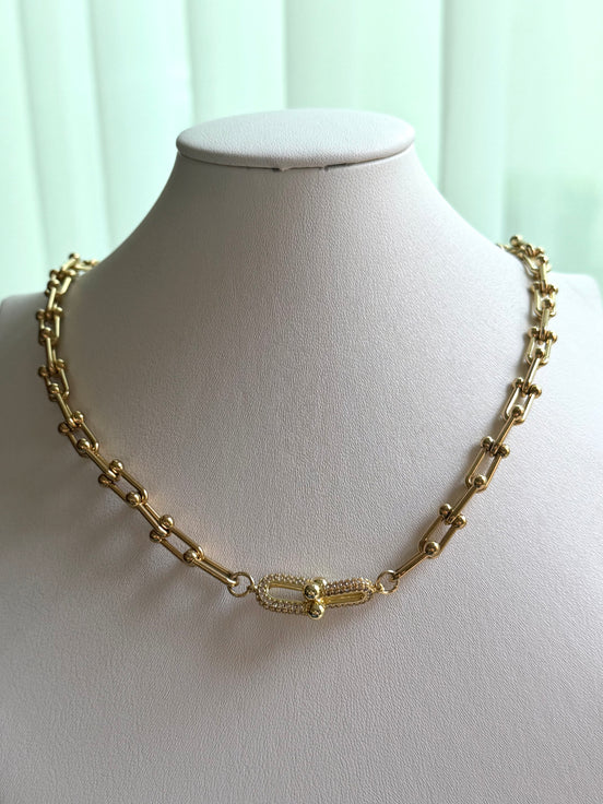 COLLAR ESLABONES CON CRISTAL
