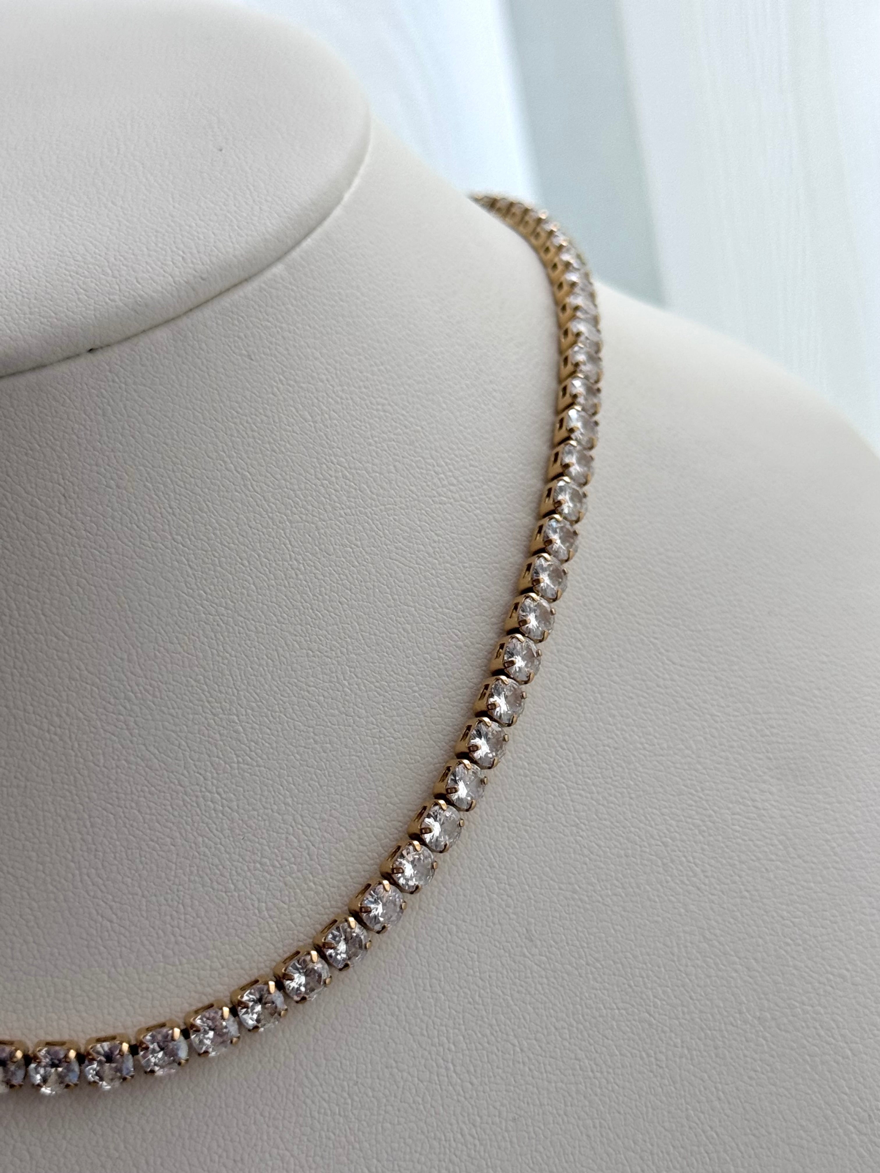 COLLAR TENNIS DORADO 4mm