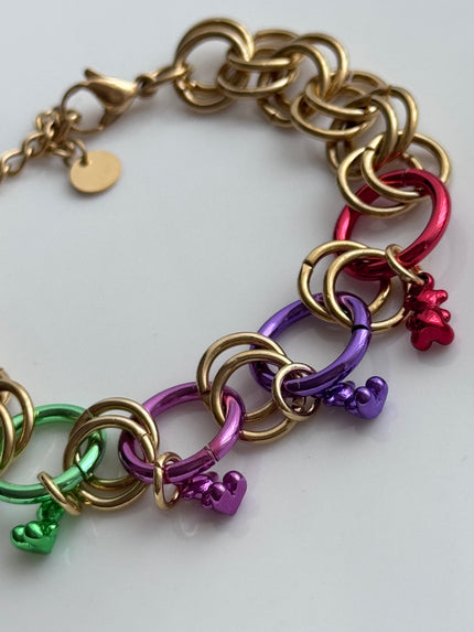 PULSERA ARGOLLAS DE COLORES