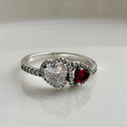 ANILLO DOBLE CORAZON