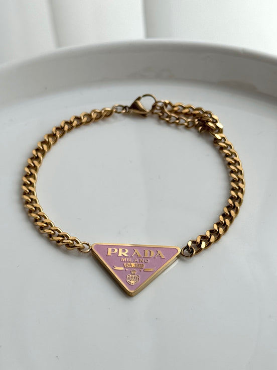 PULSERA TRIÁNGULO ROSA