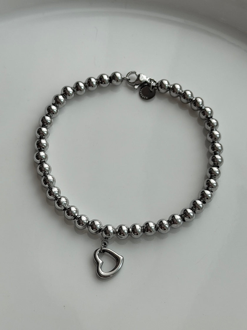 PULSERA BOLITAS CORAZON