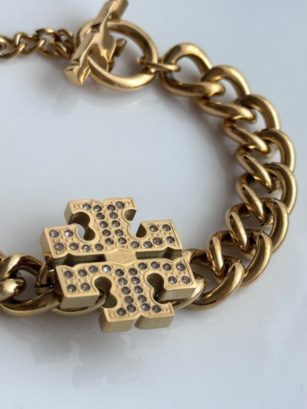 PULSERA DIJE TORY CON CRISTAL