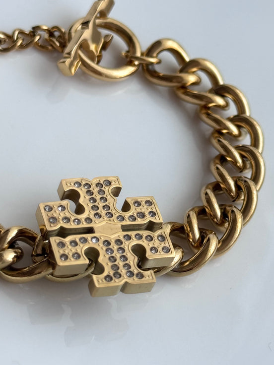 PULSERA DIJE TORY CON CRISTAL