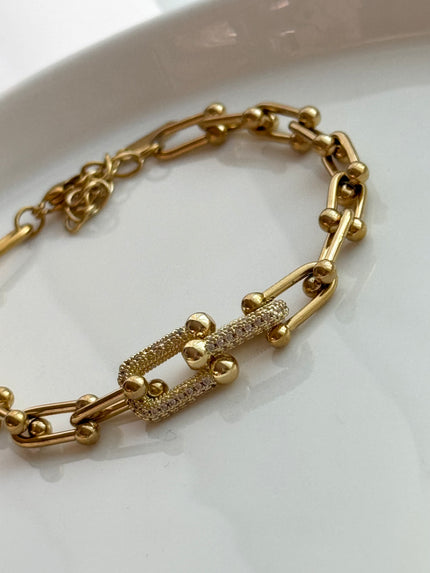 PULSERA ESLABONES CRISTAL