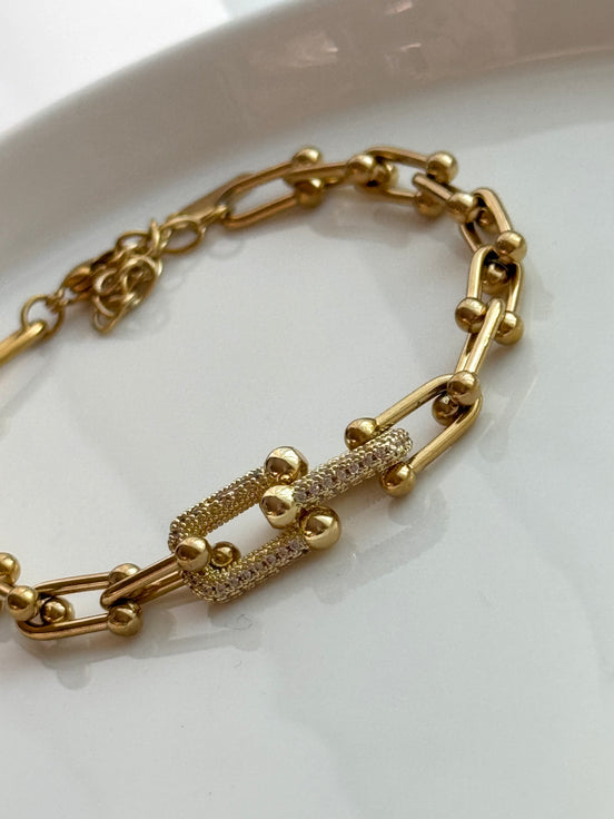 PULSERA ESLABONES CRISTAL
