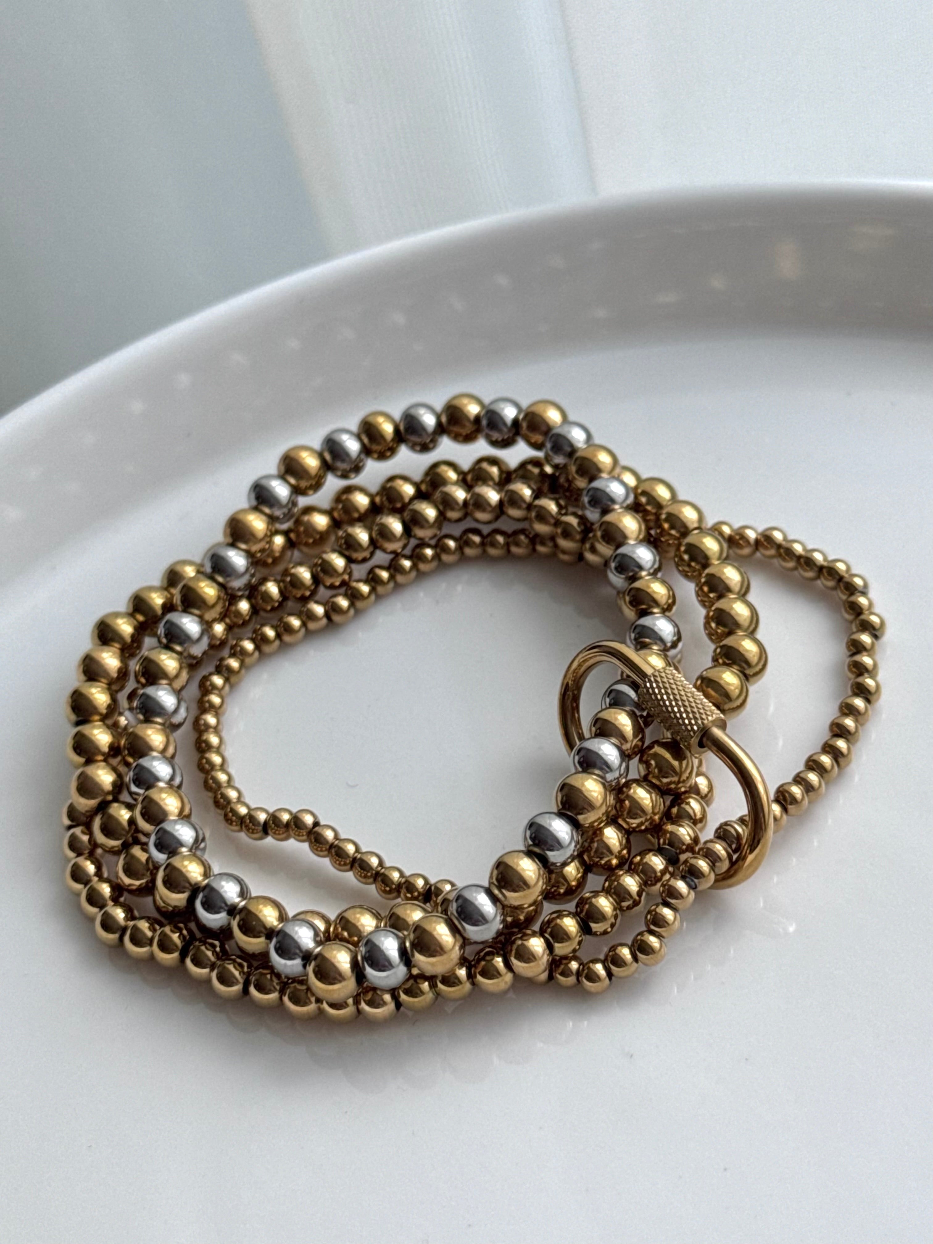 PULSERA BOLITAS CON HEBILLA