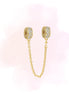 CHARM CON CADENA RONDEL GRUESO DORADO
