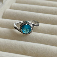 ANILLO ZIRCONIA AZUL