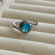 ANILLO ZIRCONIA AZUL