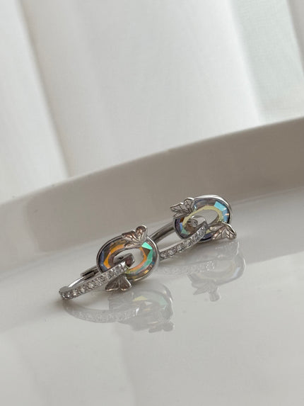 ARRACADA CRISTAL Y MARIPOSAS