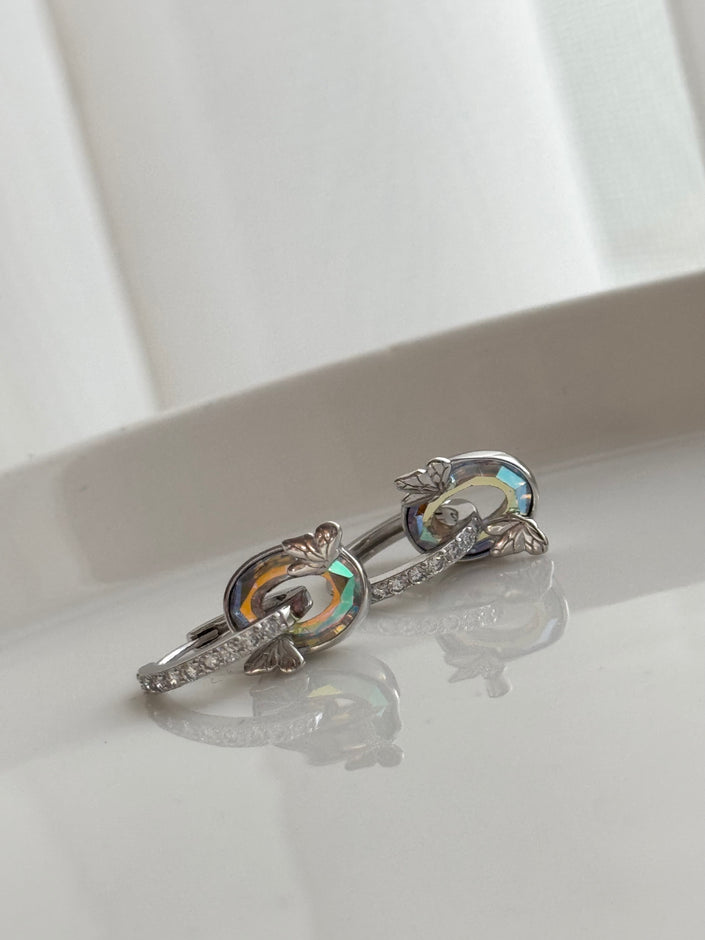 ARRACADA CRISTAL Y MARIPOSAS