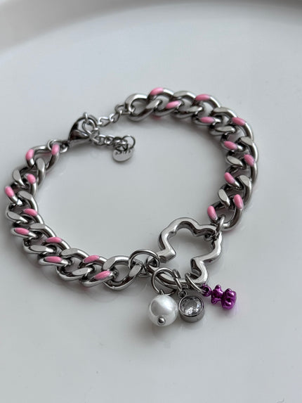 PULSERA CADENA ROSA