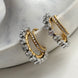 ARETE DOBLE CON CRISTAL BLANCO