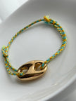 PULSERA ESLABÓN HILO VERDE