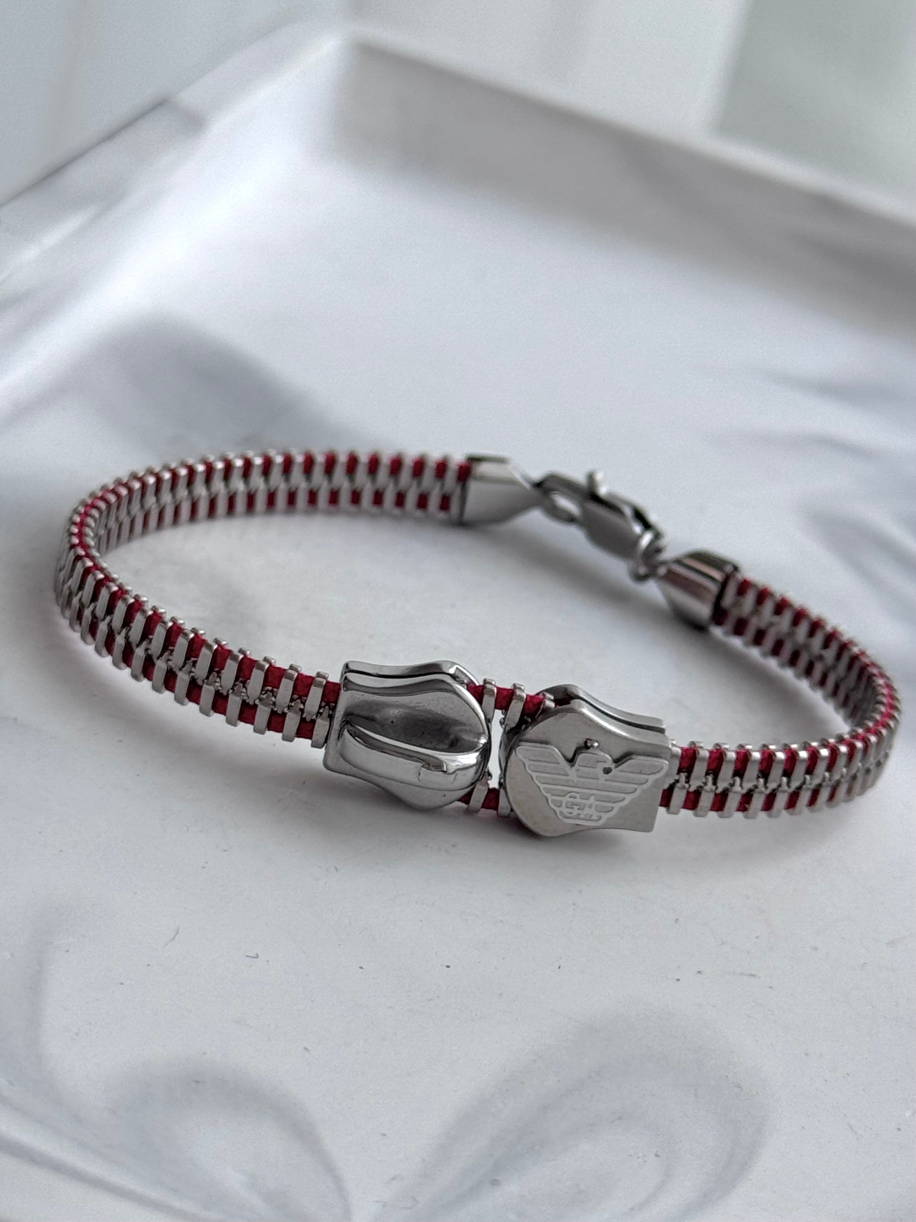 PULSERA ZIPPER ROJA
