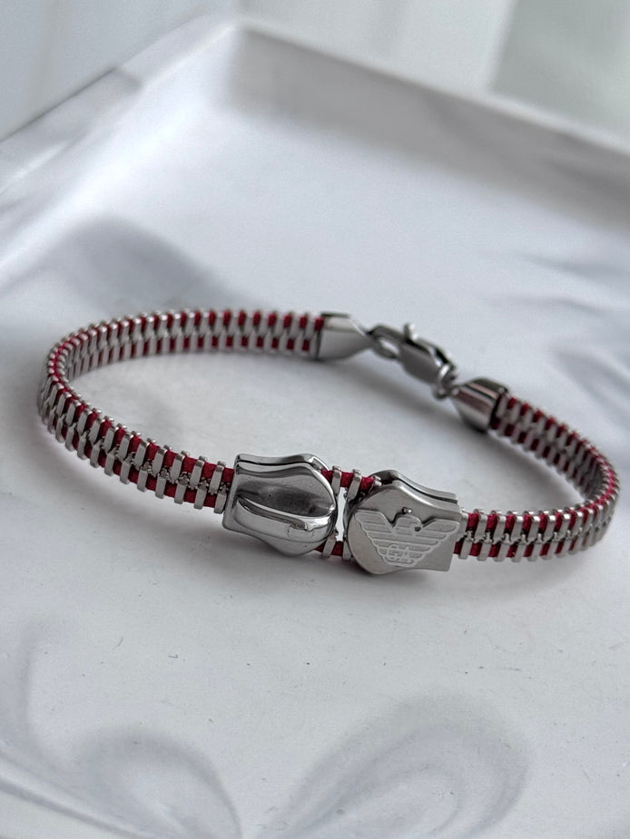 PULSERA ZIPPER ROJA