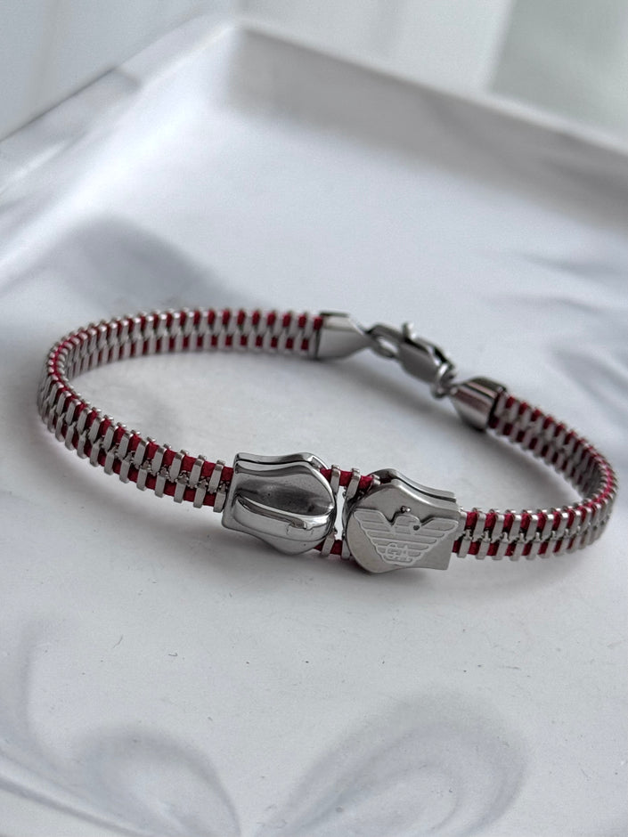 PULSERA ZIPPER ROJA