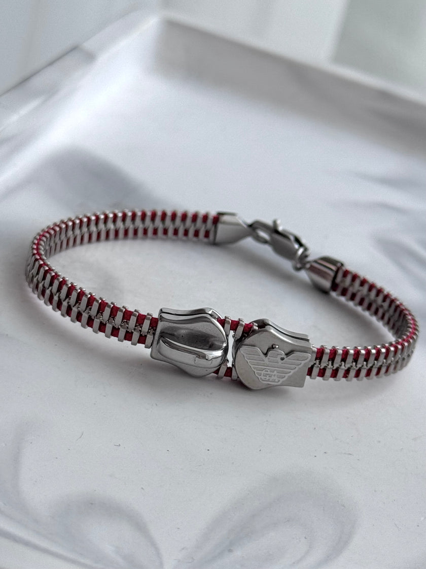 PULSERA ZIPPER ROJA