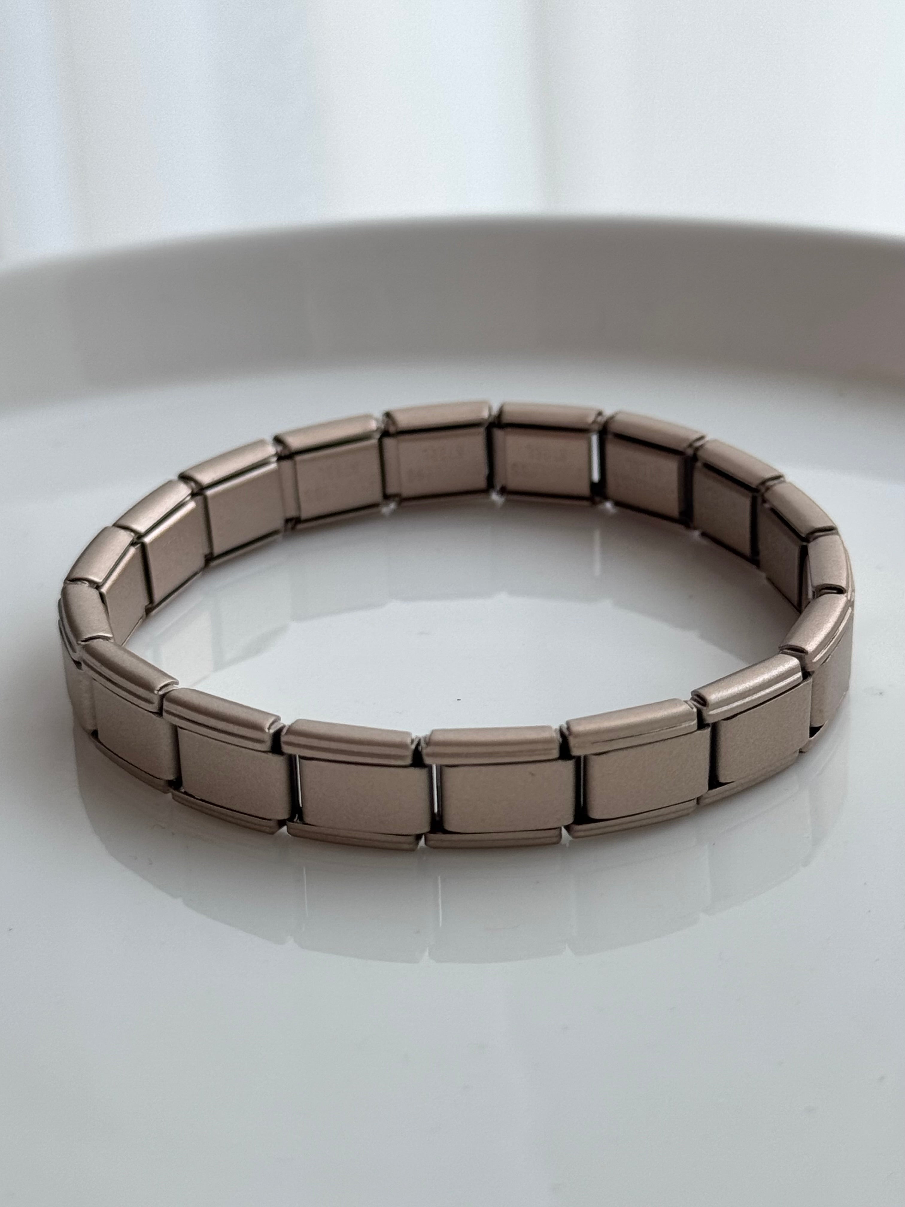 PULSERA ITALIANA DORADO MATE