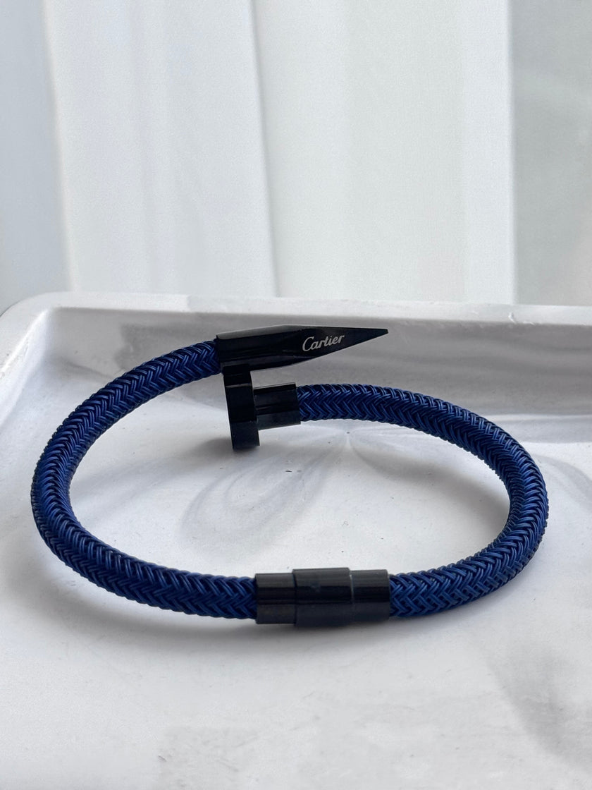 PULSERA CORREA CLAVÓ AZUL