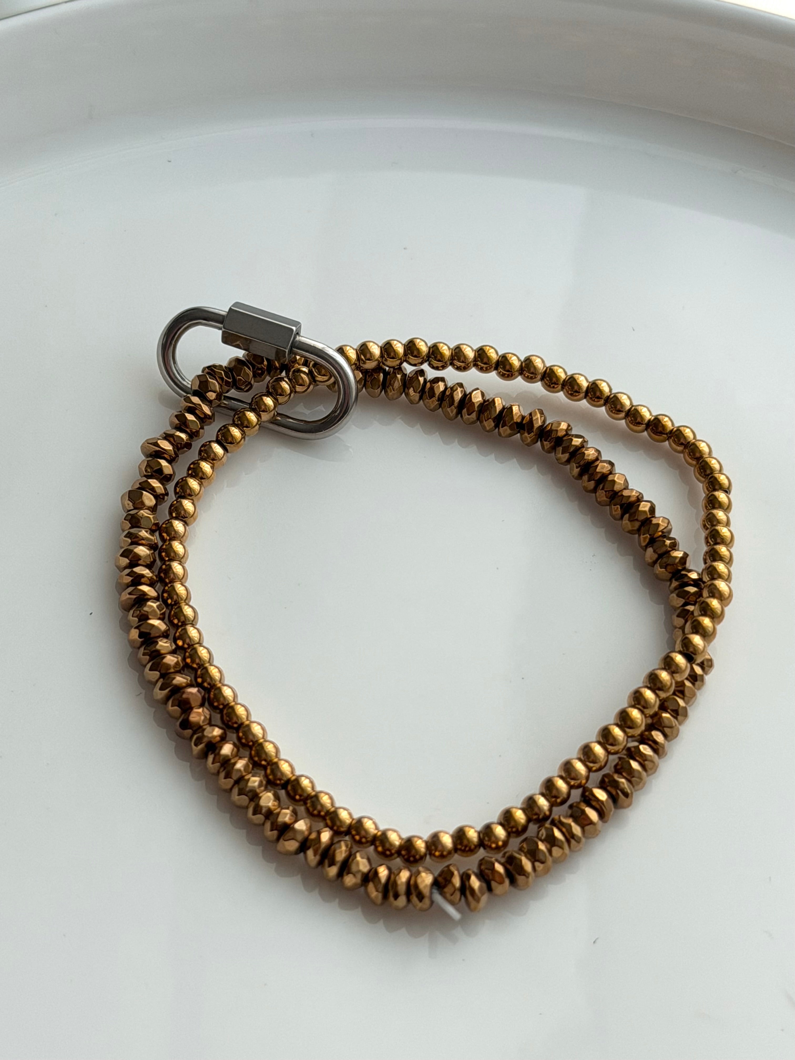 PULSERA DOBLE CON CRISTAL