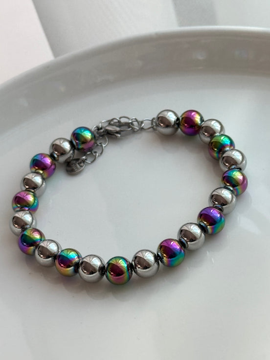 PULSERA BOLITAS TORNASOL 8