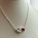 COLLAR DOBLE CORAZON ROJO
