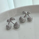ARETE CEREZA PLATEADO