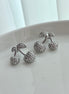 ARETE CEREZA PLATEADO