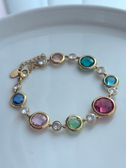 PULSERA CRISTAL COLORES