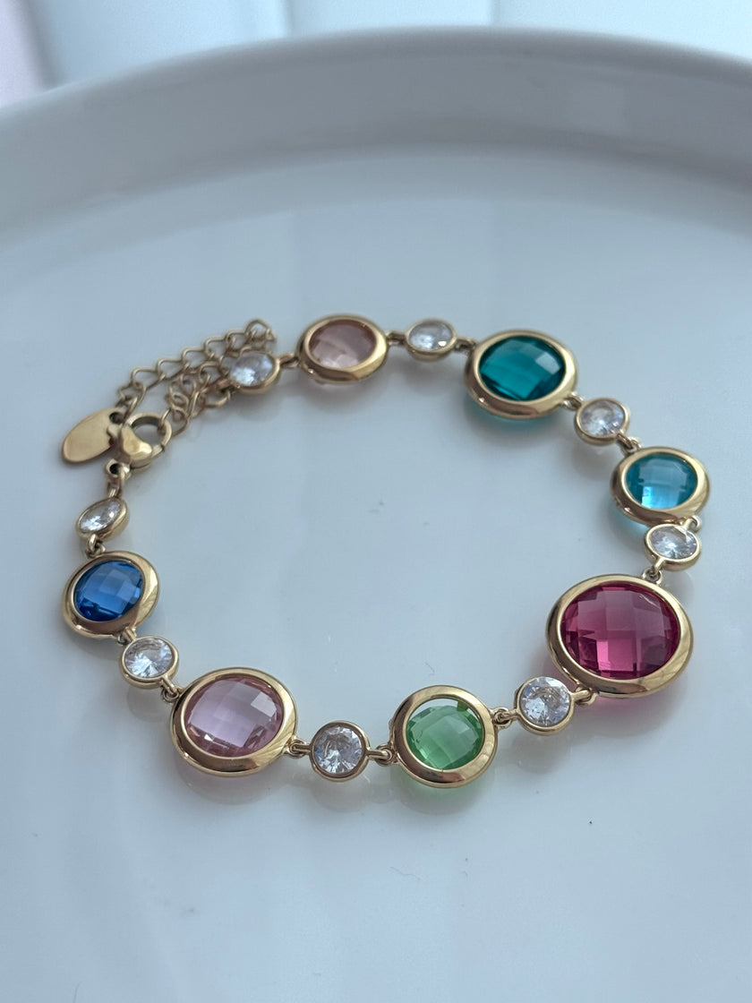 PULSERA CRISTAL COLORES