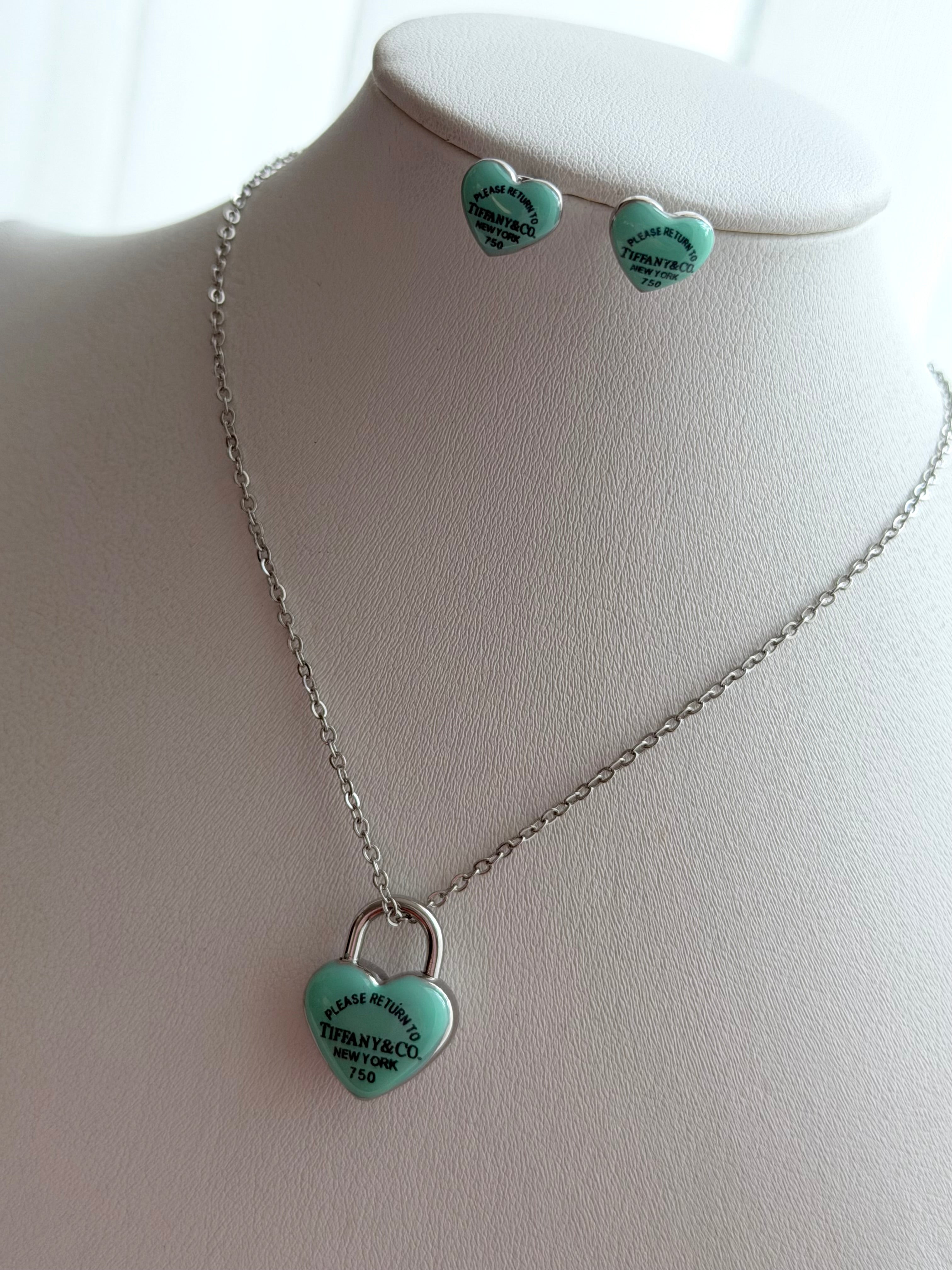 SET CORAZÓN AZUL
