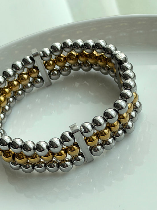 PULSERA BOLITAS TRIPLE