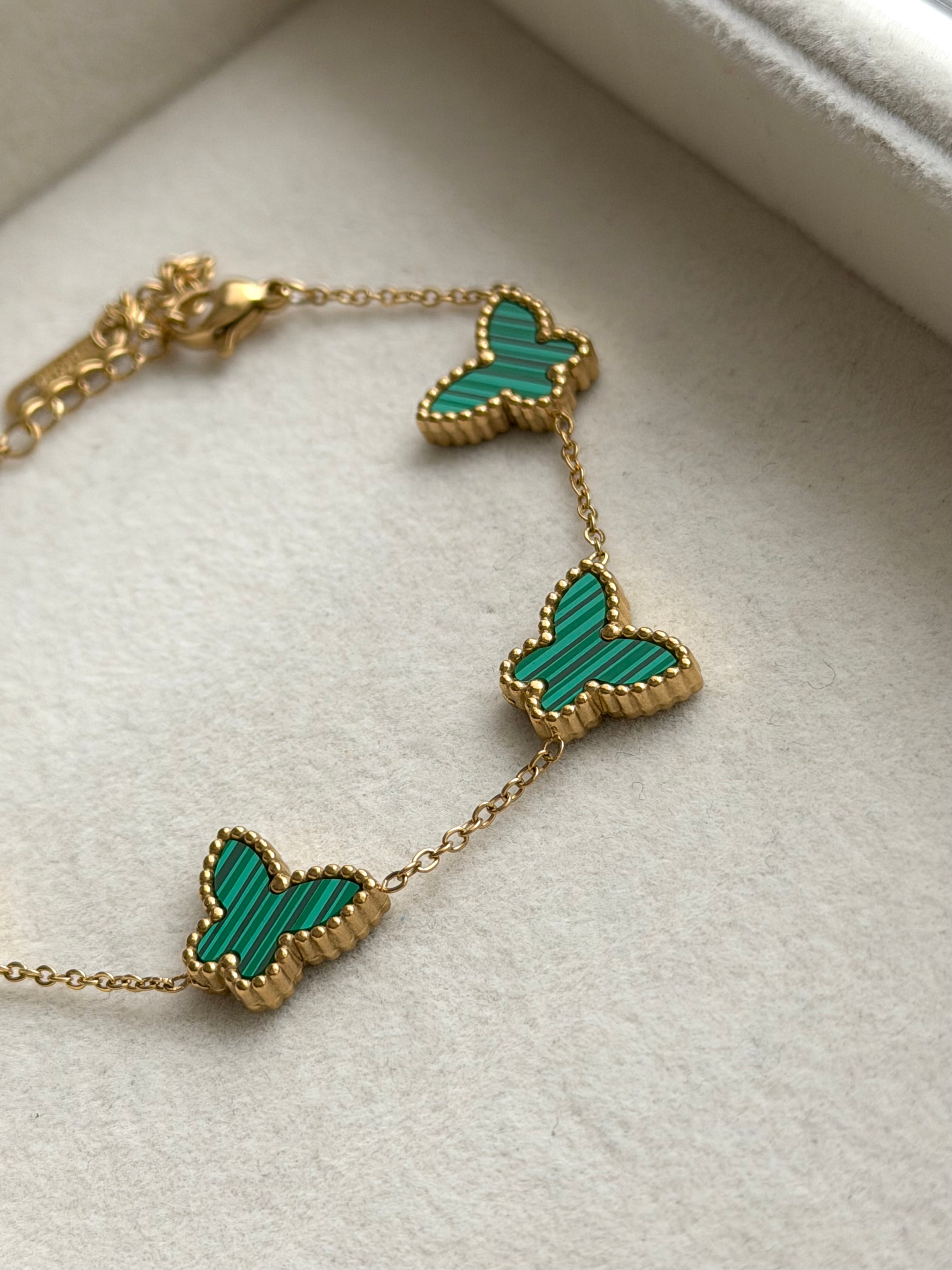PULSERA MARIPOSA VERDE