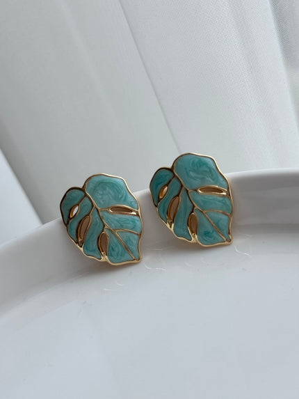 ARETE HOJA AZUL