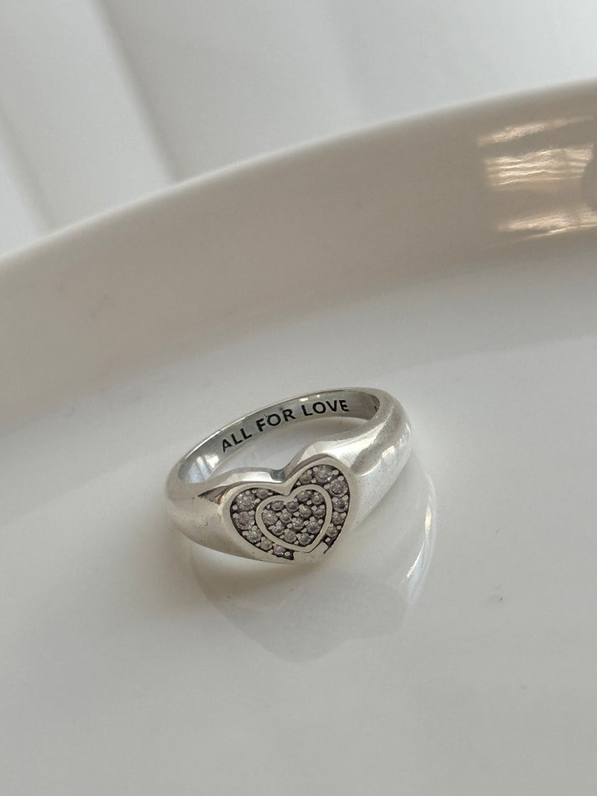 ANILLO  ORAZON CON ZIRCONIAS