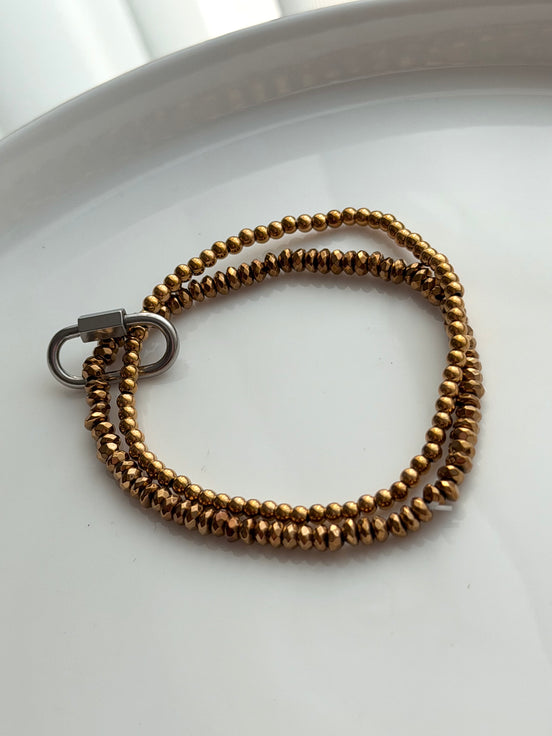 PULSERA DOBLE CON CRISTAL